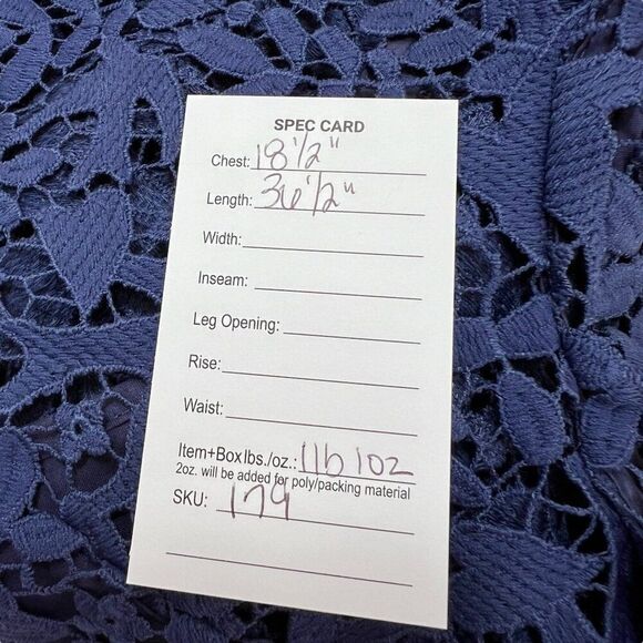 Boden Blue Lace Dress With Slip Navy Blue Size 8R - Picture 7 of 7